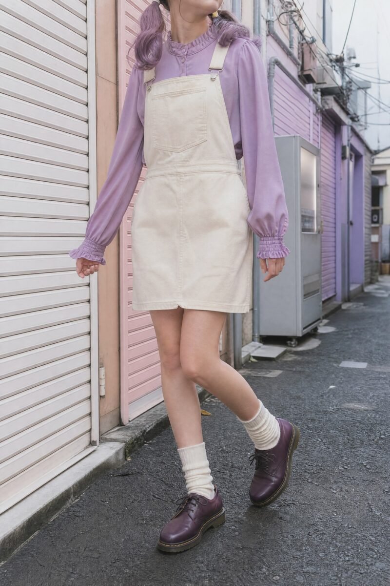 Alley Square Bib Pinafore — The plainest pinafore in the line — square bib, plain hem, no trim.