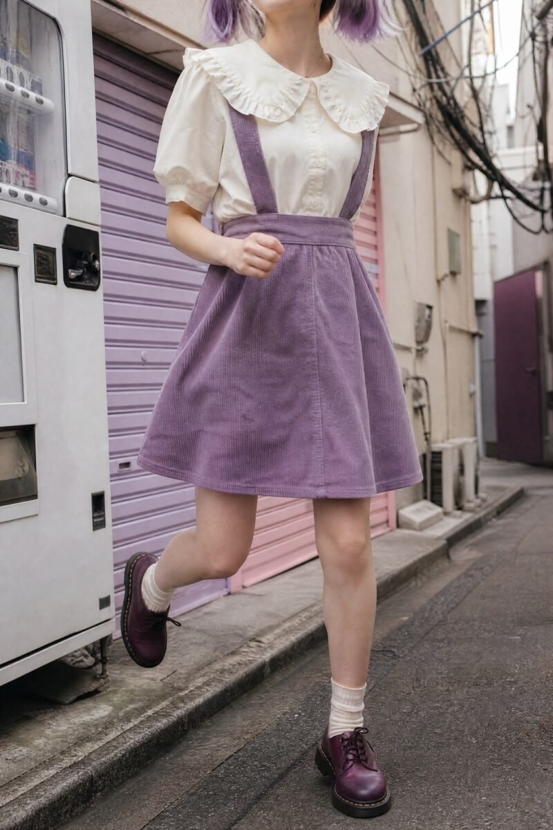 Marshmallow Puff Blouse — A crisp cotton-poplin blouse with balloon sleeves and a wide frilled collar.
